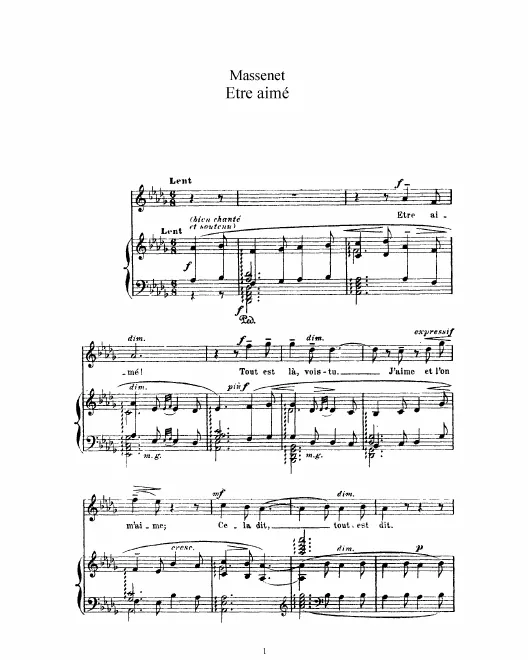 Complete Score (D Major: high voice and piano)