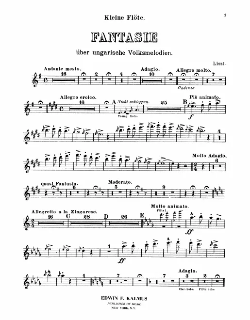 Piccolo, Flute 1, 2