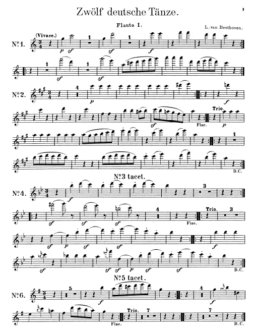 Flute 1, 2, Piccolo