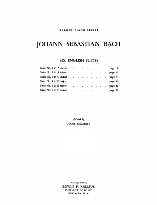 Complete Score (without Preface and Footnotes)