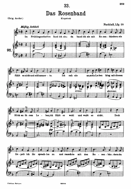 Complete Score (transposed to for low voice)