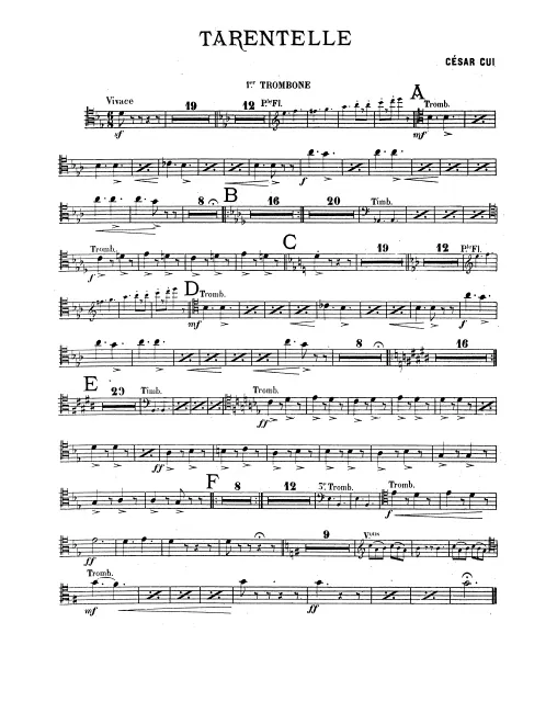 Trombone 1, 2, 3, Tuba