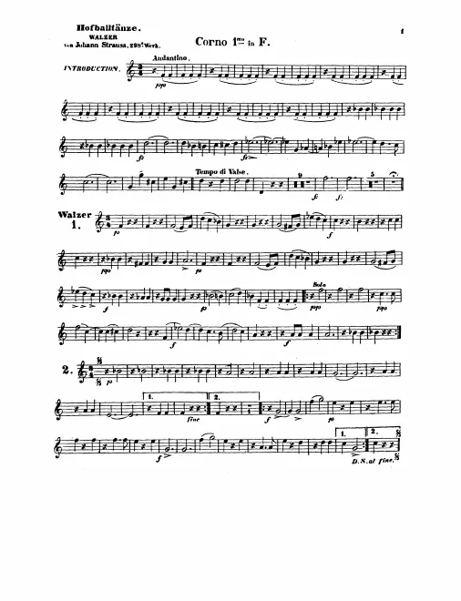 Horn 1, 2, 3, 4 (F)