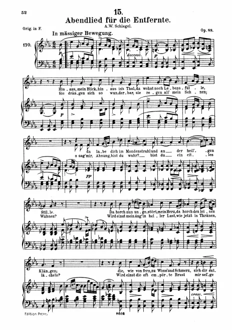 Complete Score (Medium Voice, transposed to )