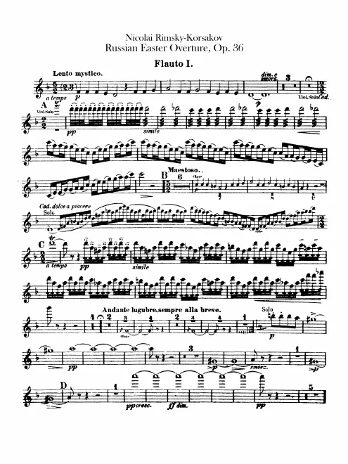 Flute 1, 2, 3 (also Piccolo)