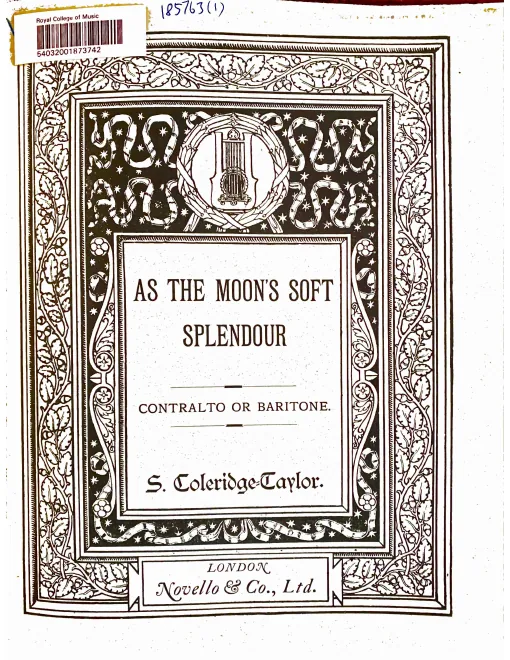 5. As the Moon's Soft Splendour (B Major)