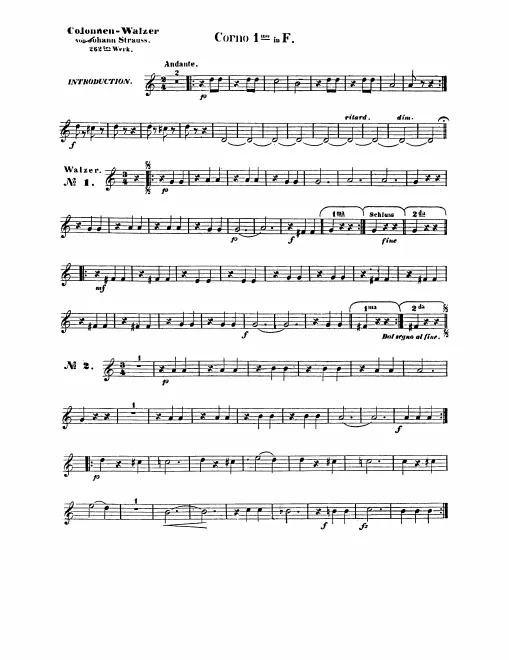 Horn 1, 2, 3, 4 (F)