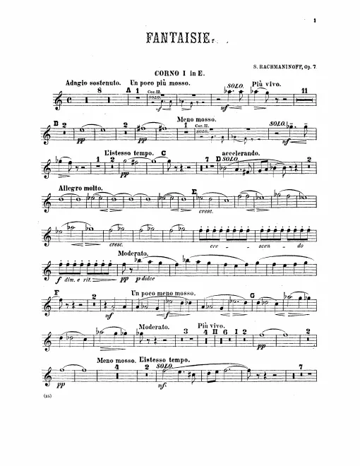 Horn 1, 2, 3, 4 (E)