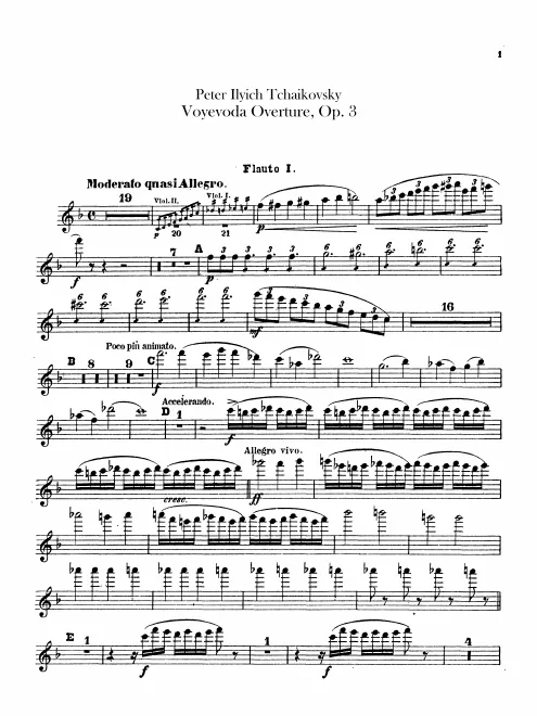 Flute 1, 2, Piccolo