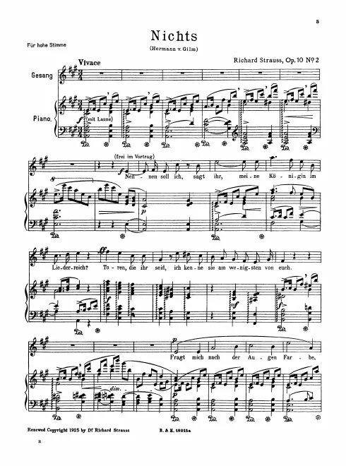 Complete Score (original / high voice, )