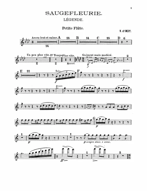 Piccolo, Flute 1/2