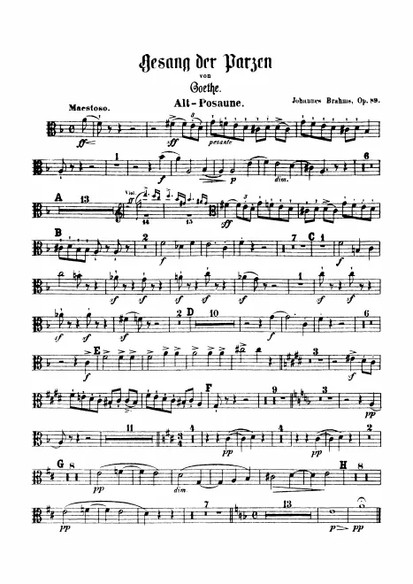Trombone 1, 2, 3 (ATB clefs), Tuba