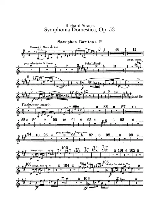Baritone Saxophone (F)