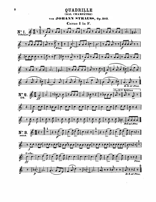 Horn 1, 2, 3, 4 (F)