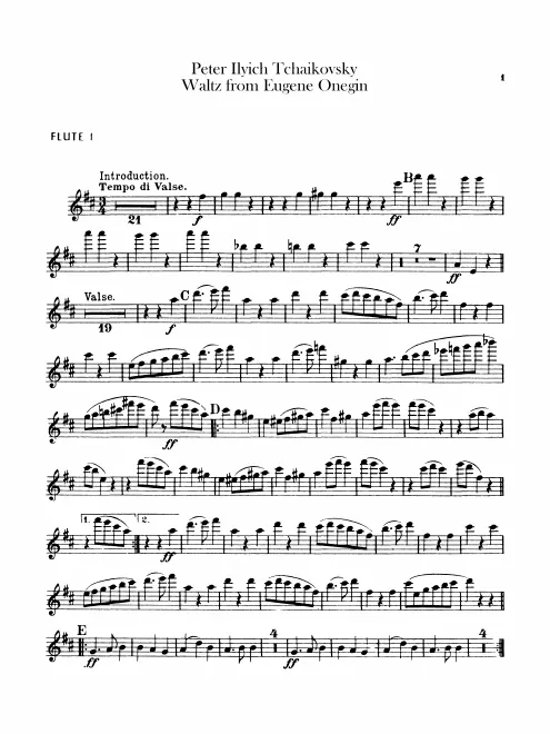 Flute 1, 2/Piccolo, 3