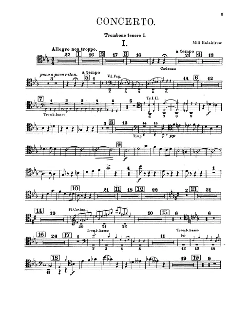 Trombone 1, 2, 3, Tuba
