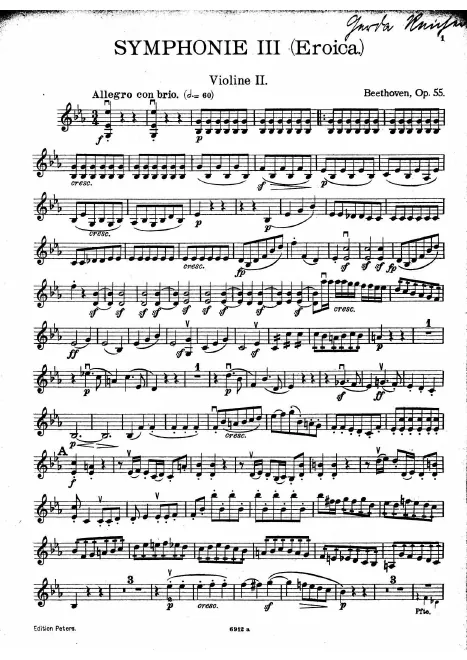 Symphony No.3: Violin 2 Part (ad lib.)