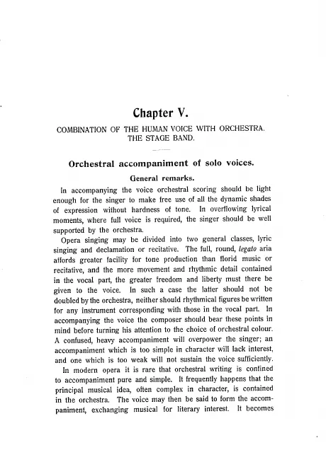 Chapter 5. Combination of the Human Voice with Orchestra. The Stage Band