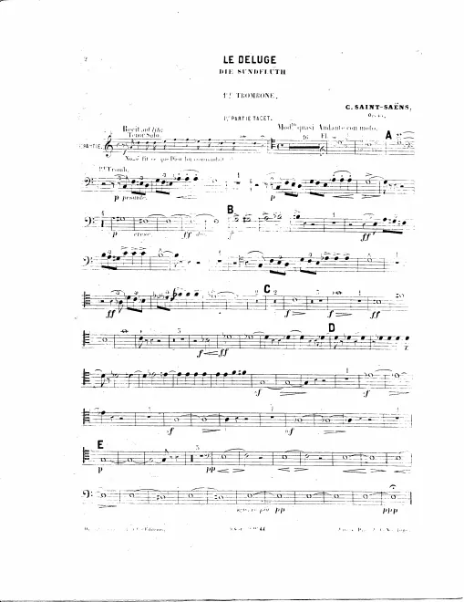 Trombone 1, 2, 3; 6 Valve Trombone 1, 2 Contrabass Saxhorn 1, 2 (E), Contrabass Saxhorn (B)