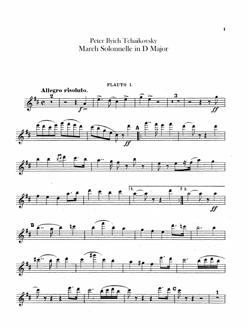 Flute 1, 2, Piccolo