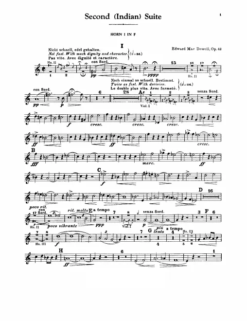 Horn 1, 2, 3, 4 (F)