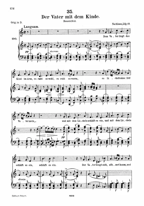 Complete Score (Medium Voice, transposed to )