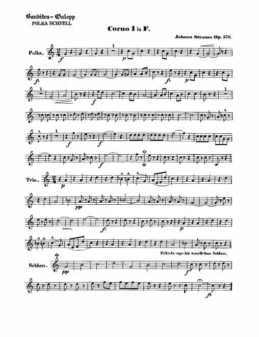 Horn 1, 2, 3, 4 (F)