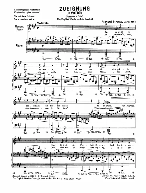 Complete Score (medium voice, transposed)