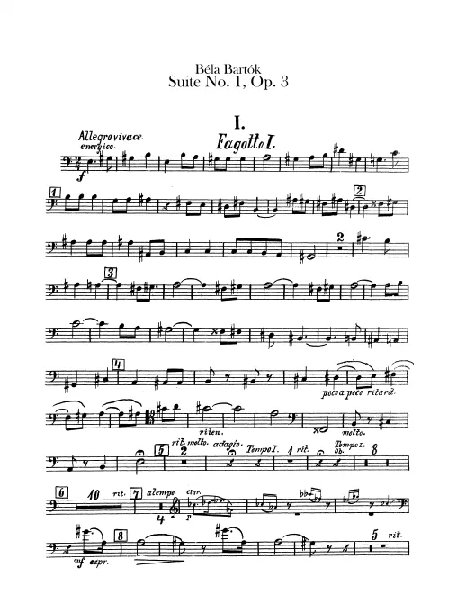 Bassoon 1, 2, 3, Contrabassoon