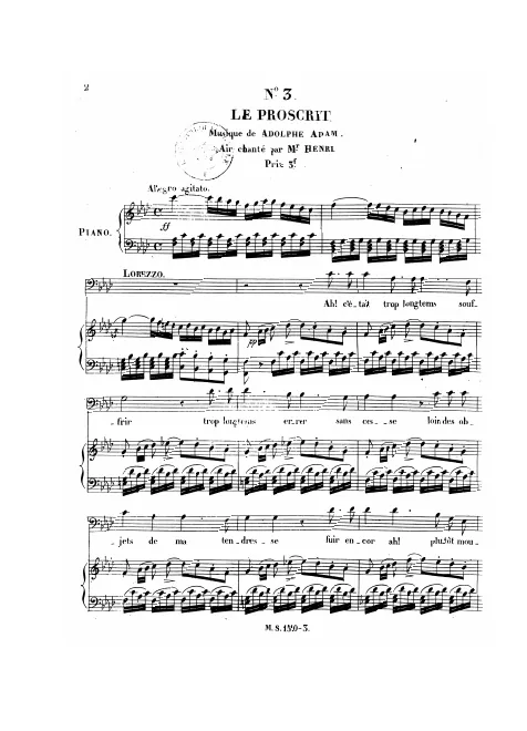 No.3, Air: "Ah! c'était trop longtemps souffrir" (Lorezzo)