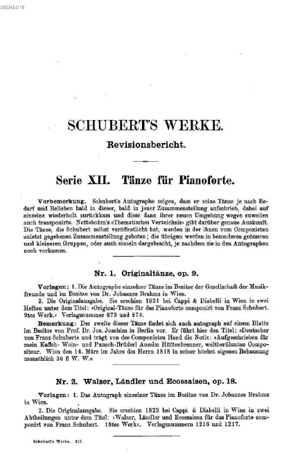 Vol.5. Tänze für Pianoforte (Serie XII)