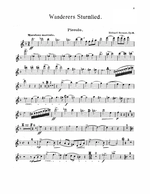 Piccolo, Flute 1, 2