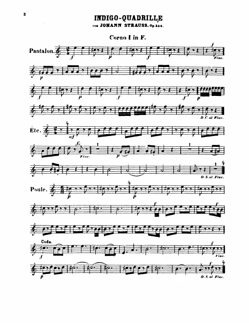 Horn 1, 2, 3, 4 (F)