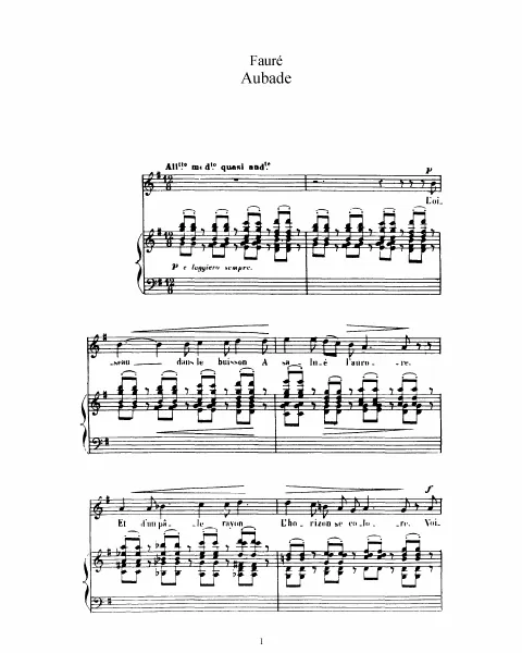 1. Aubade