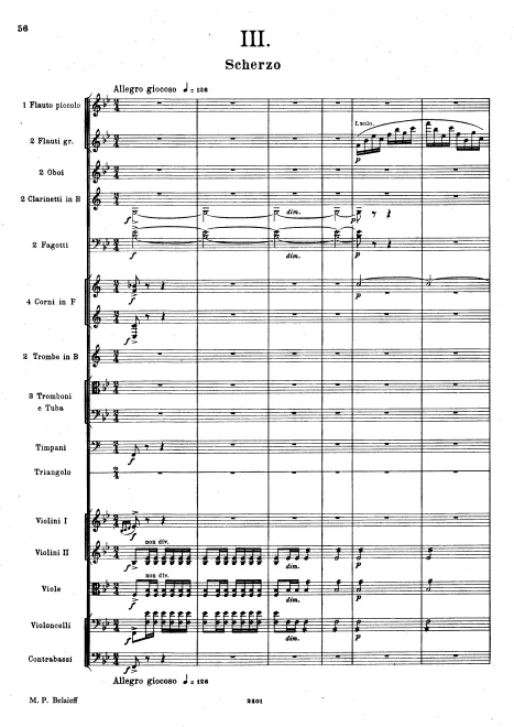 III. Scherzo: Allegro giocoso