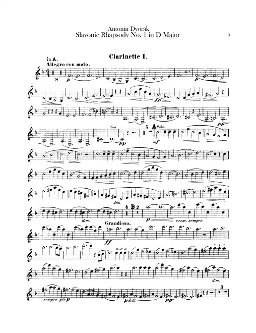 Clarinet 1, 2 (A, B)