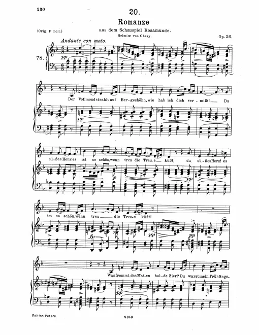 Complete Score (Very low voice, transposed to )