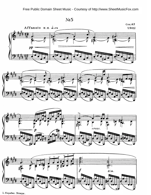 5. Etude in C♯ minor