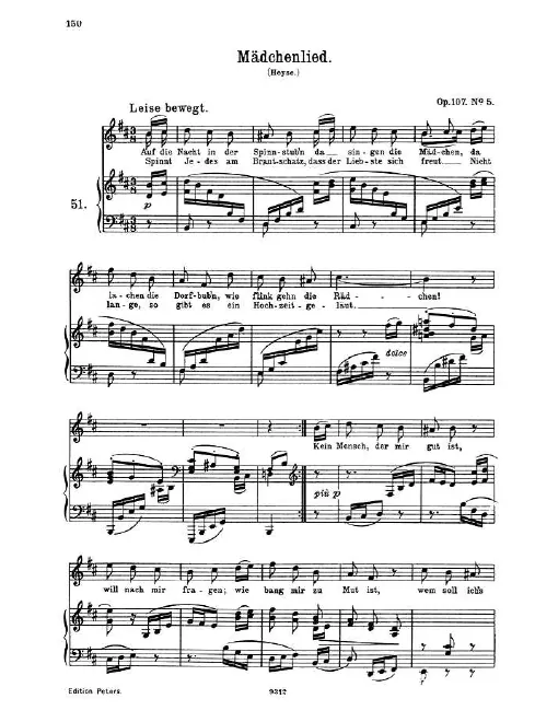 5. Mädchenlied