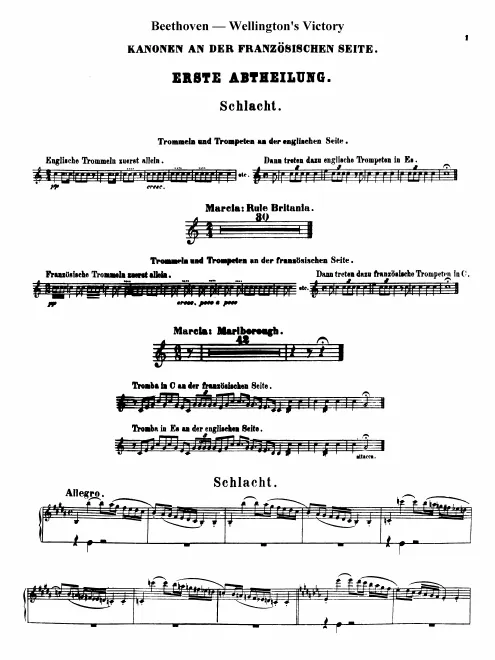 Percussion - French side (Cannon, Rattles, Field Drums)