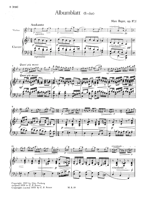 Piano score