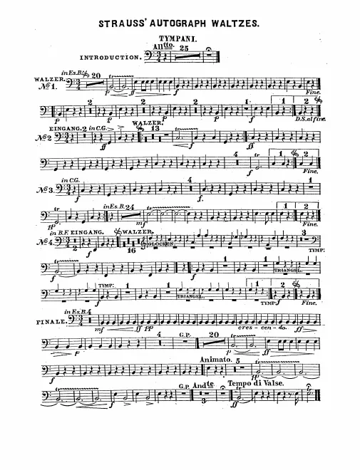 Timpani, Bass Drum/Snare Drum