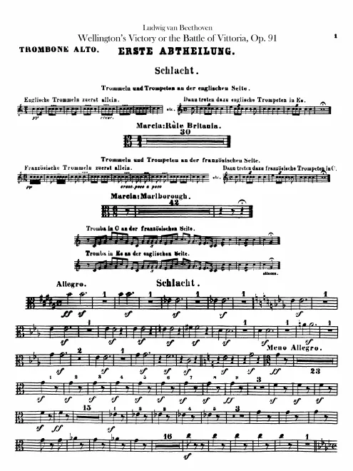 Trombone 1, 2, 3 (alto, tenor, bass clefs)