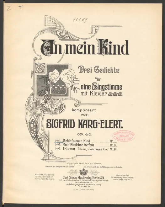 1. Schlafe, mein Kind