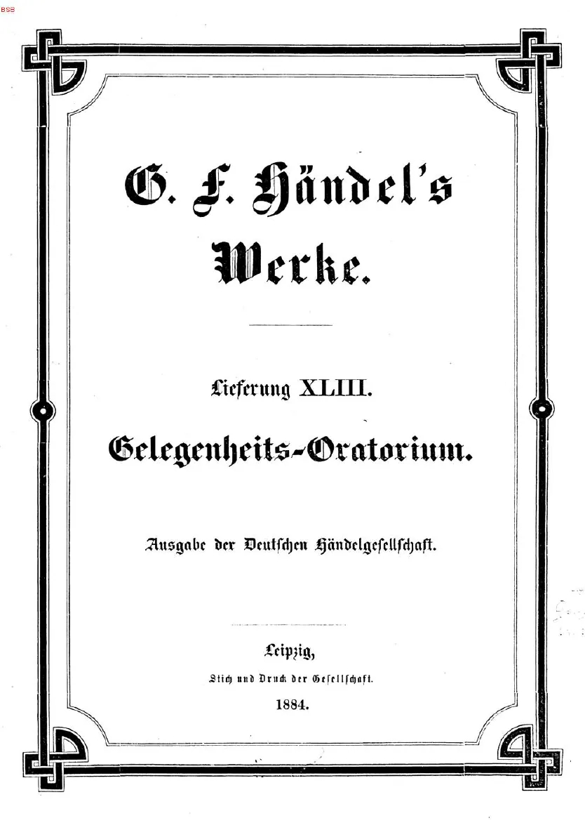 43. Gelegenheits-Oratorium (1884)