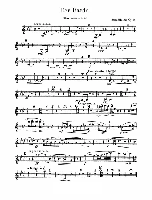 Clarinet 1, 2, Bass Clarinet (B♭)