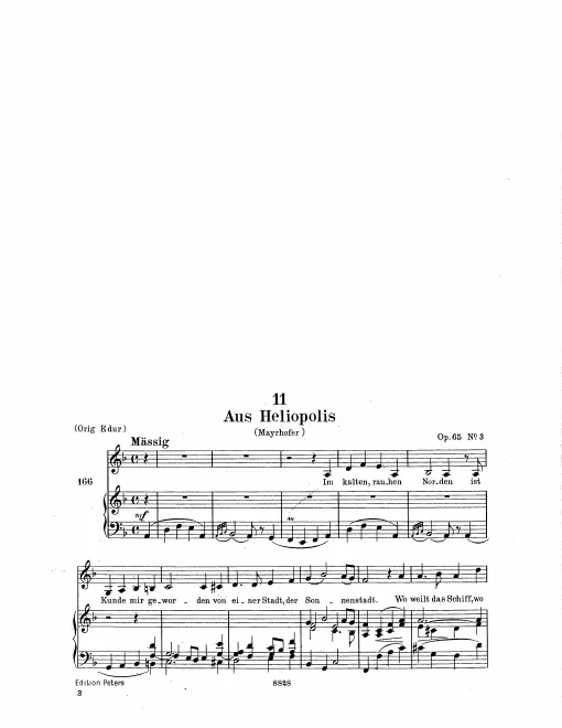 Complete Score (Low Voice, transposed to )