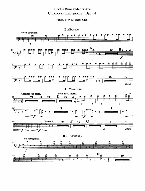 Trombone 1, 2 (bass clef)