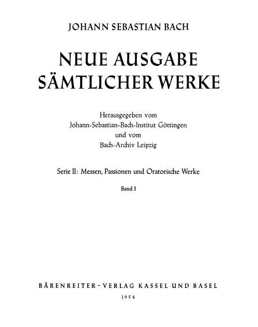 1. Messe h-Moll