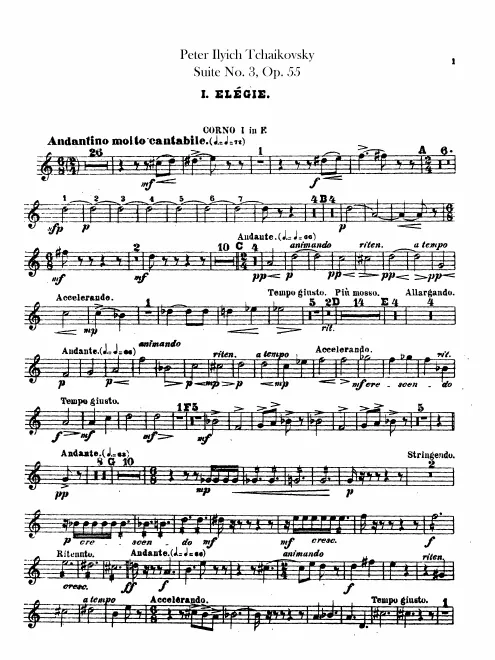 Horn 1, 2, 3, 4 (F)